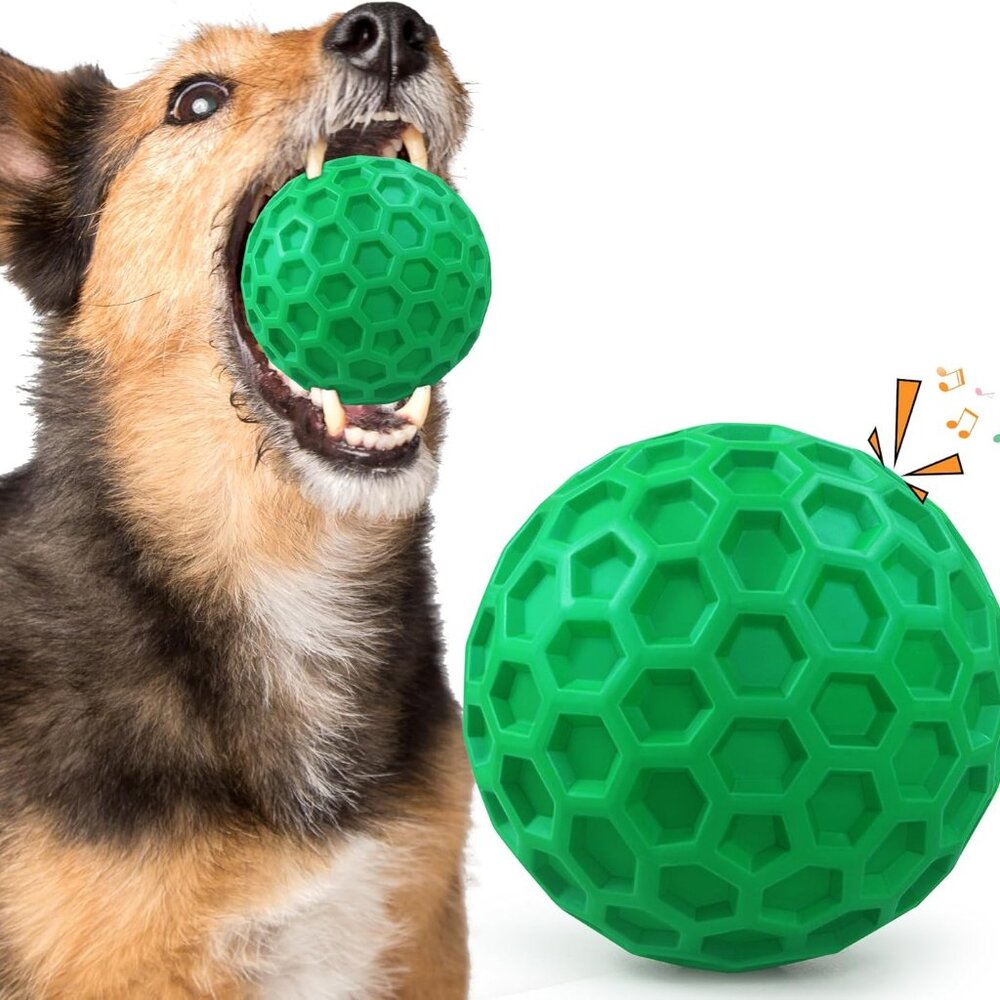 Tough Dog Chew Toys for Aggressive Chewers, Indestructible Dog Balls for Aggress
